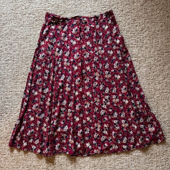 Sag Harbor Dresses & Skirts - Vintage Y2K Sag Harbor Floral Midi Skirt Size M Church Boho Fairy Cottagecore